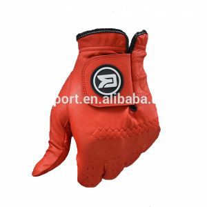 Ľavé ruky červené pánske farebné kožené golfové rukavice