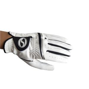 OEM za horúce predajné prispôsobené logo Mans módne bielo-čierne ovčie kožené / priedušné golfové rukavice