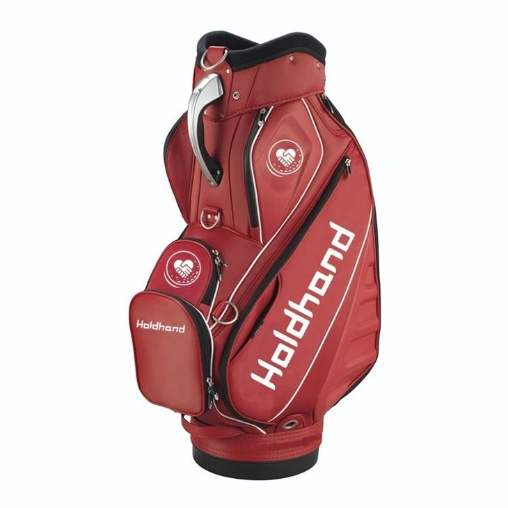OEM Design Black Golf Club Staff Bags Custom Logo Pu Leather