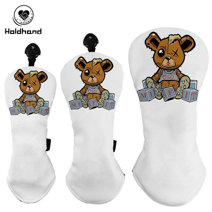 Popular Custom Fashion Style Logo Golf Fairway Wood Leather Headcover
